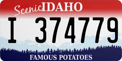 ID license plate I374779