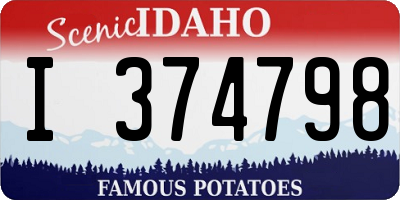 ID license plate I374798