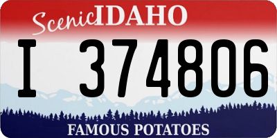 ID license plate I374806