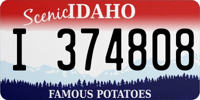 ID license plate I374808