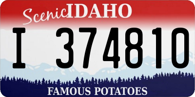 ID license plate I374810