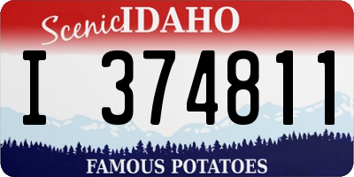 ID license plate I374811