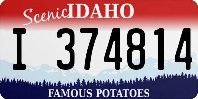 ID license plate I374814