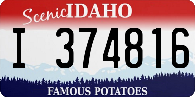 ID license plate I374816