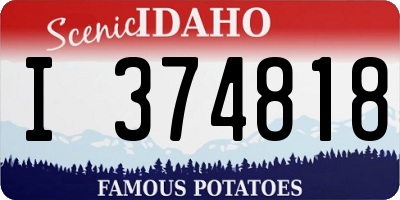 ID license plate I374818