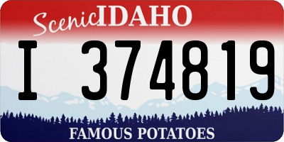 ID license plate I374819