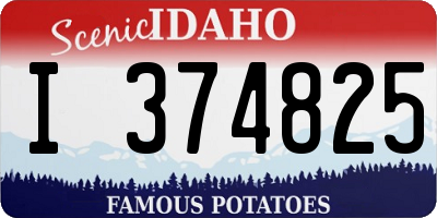 ID license plate I374825
