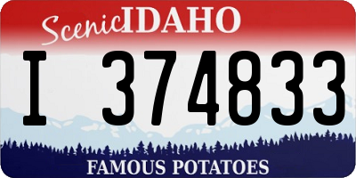 ID license plate I374833