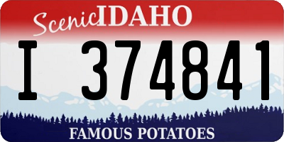 ID license plate I374841