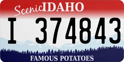 ID license plate I374843