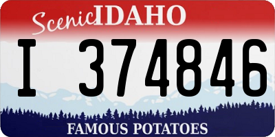 ID license plate I374846