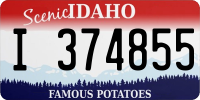 ID license plate I374855
