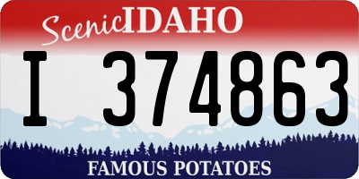 ID license plate I374863