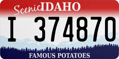 ID license plate I374870