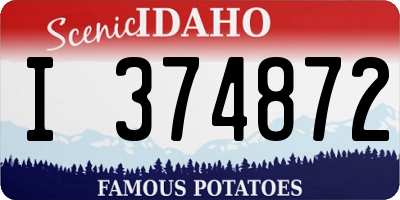 ID license plate I374872