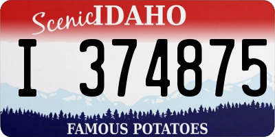 ID license plate I374875