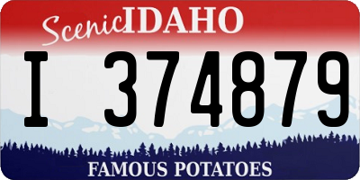 ID license plate I374879