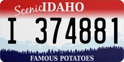 ID license plate I374881