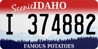 ID license plate I374882