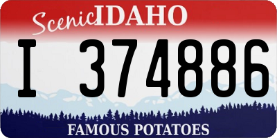 ID license plate I374886