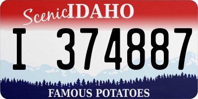 ID license plate I374887