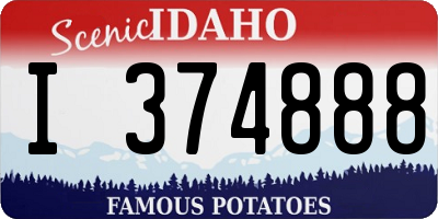 ID license plate I374888