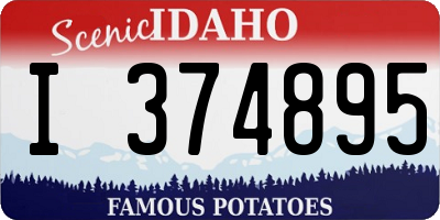 ID license plate I374895
