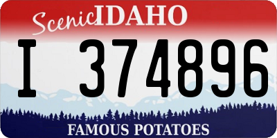 ID license plate I374896