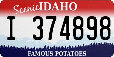 ID license plate I374898