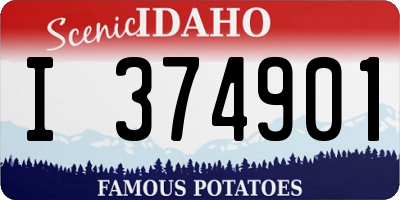 ID license plate I374901