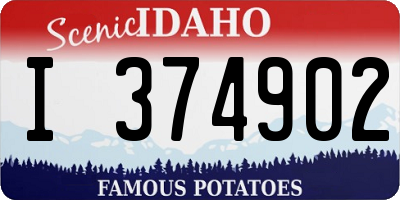 ID license plate I374902