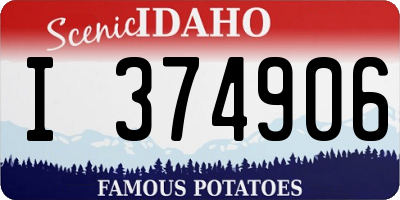 ID license plate I374906