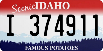 ID license plate I374911