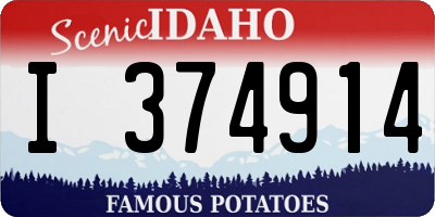 ID license plate I374914