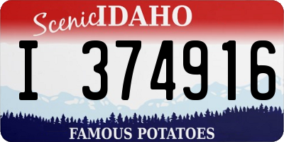 ID license plate I374916