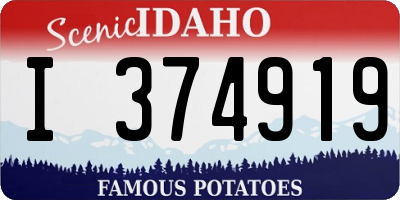 ID license plate I374919