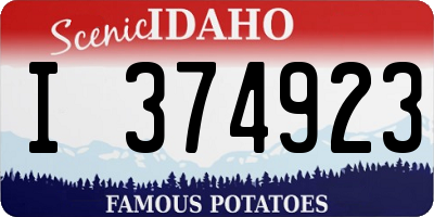 ID license plate I374923
