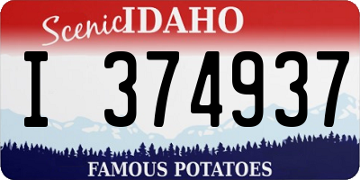 ID license plate I374937