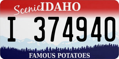ID license plate I374940