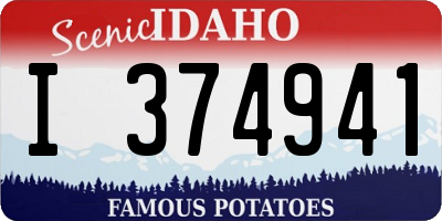 ID license plate I374941