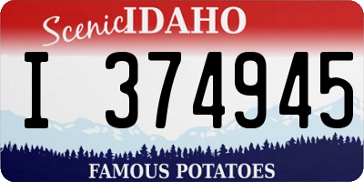 ID license plate I374945