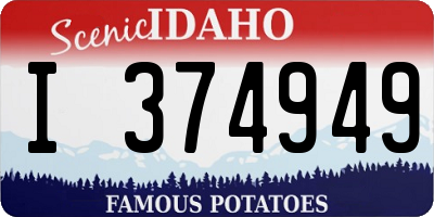ID license plate I374949