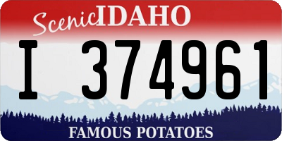 ID license plate I374961