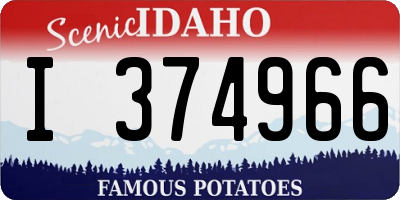 ID license plate I374966