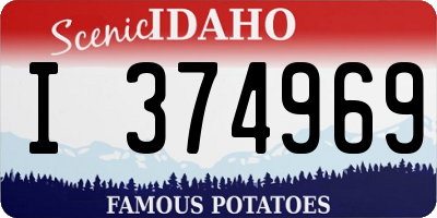ID license plate I374969