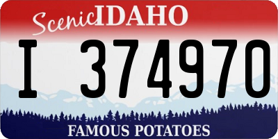 ID license plate I374970