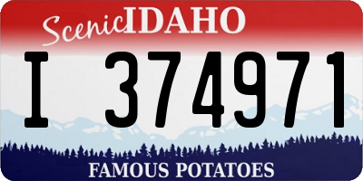 ID license plate I374971