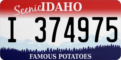 ID license plate I374975