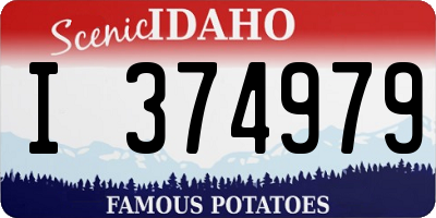 ID license plate I374979