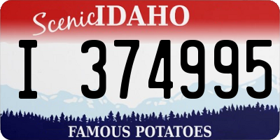 ID license plate I374995
